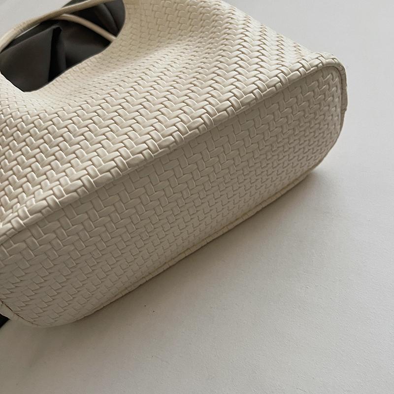 Borsa Tote Grande Intrecciata con Tracolla Lunga e Design Spazioso Perfetta per la Spesa Quotidiana e le Uscite