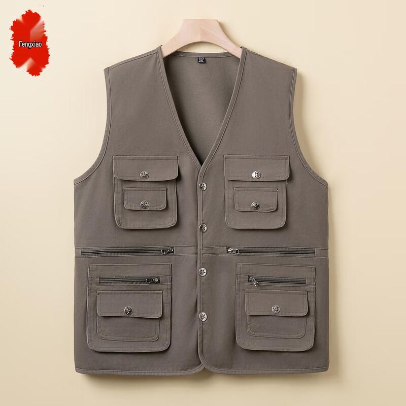

Мужской повседневный рабочий жилет с несколькими карманами для весны/осени 4XL