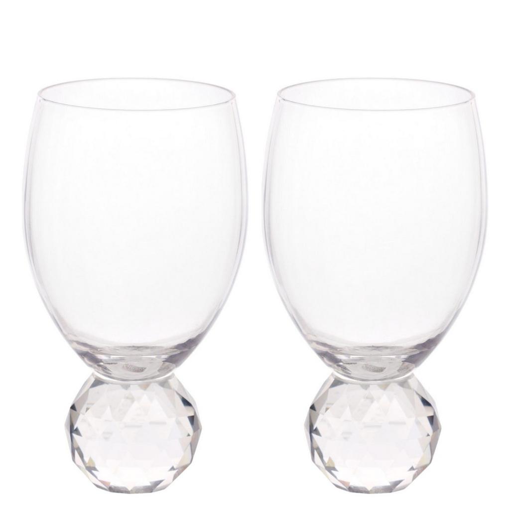 Hestia Diamond Ball Base Wine Glass (Pack of 2)