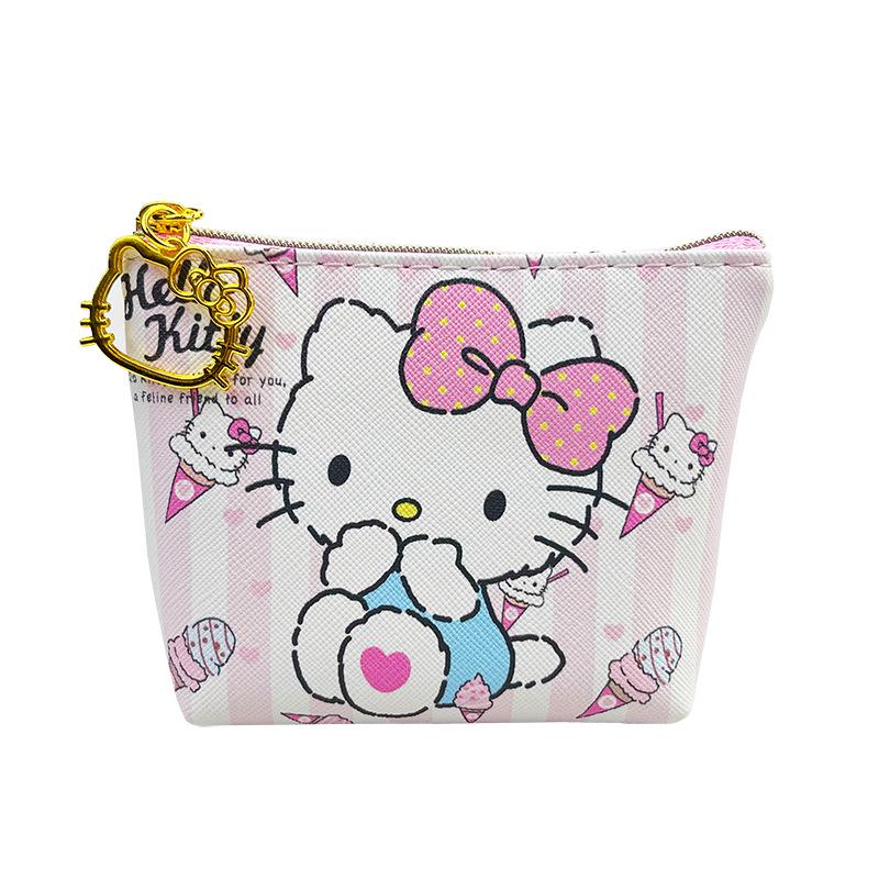 Hello Kitty Cartoon Coin Purse - Mini Cute Zipper Wallet for Girls