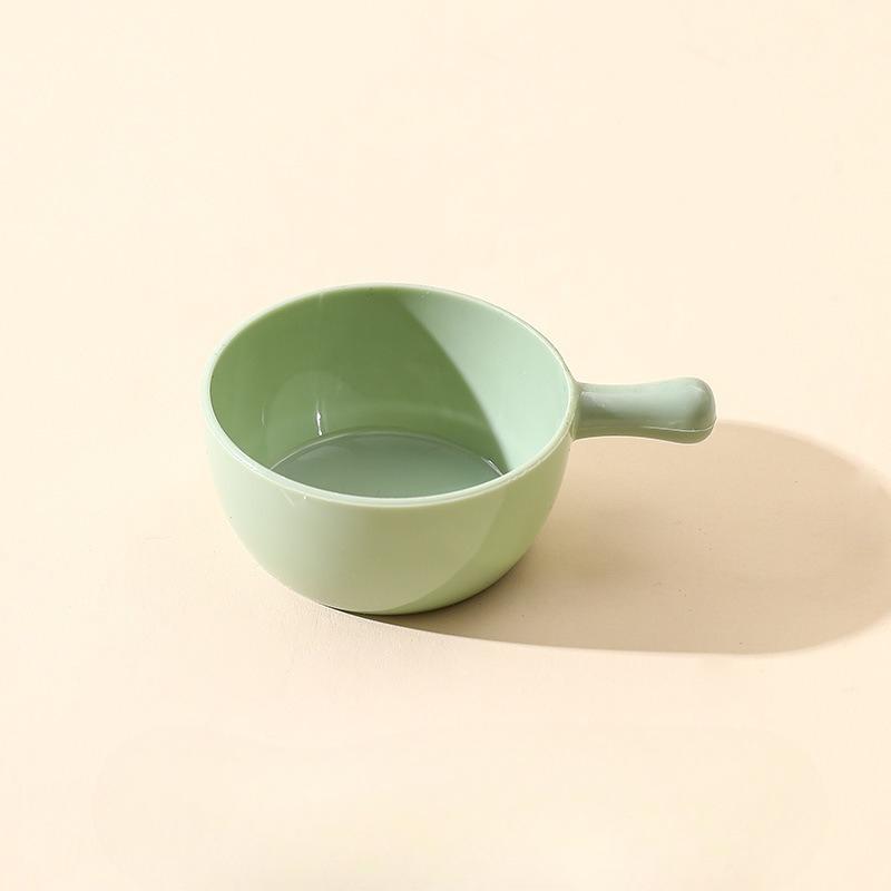 Mini Seasoning Plate, Household Small Sauce Plate, Plastic Small Plate with Handle, Hot Pot Salad Seasoning Plate