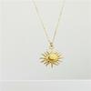 French Design Sunflower Titanium Steel Woman's Clavicle Necklace