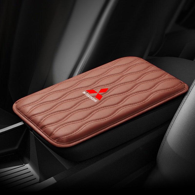 Car Armrest Mat Center Console Leather Protection Cushion For Mitsubishi Pajero Outlander XL Montero Lancer Triton L200 Galant
