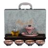 Xia Ni high-end iron tire Ru kiln tea set Tianqing master Ru kiln Ru porcelain tea making Kung Fu cover bowl teacup gift