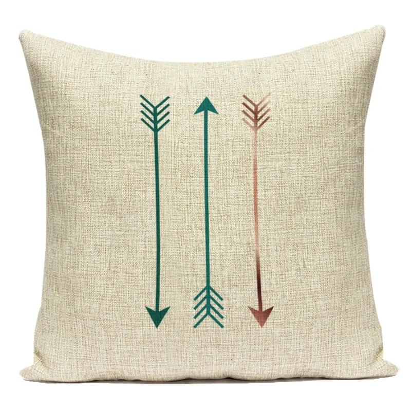 Modern Geometry High Quality Cushion Cover Throw Pillow Polyester Car Sofa Bed Home Decor Triangle Arrow Printed Pillow Case