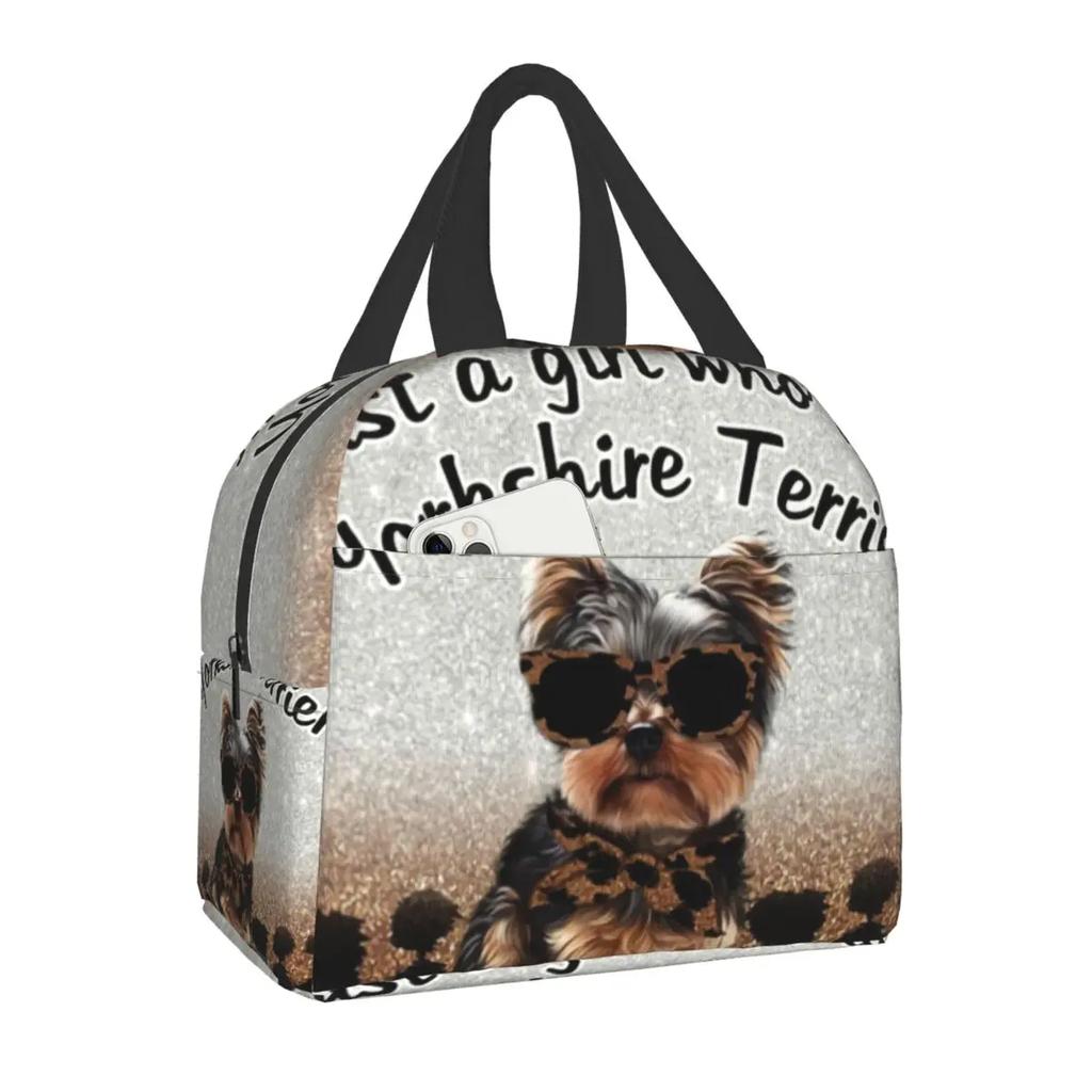 Schnauzer Coffee Dog Breed Pet Art Pure Breed Cafes Insulated Lunch Bag for Women Leakproof Cooler Thermal Bento Box