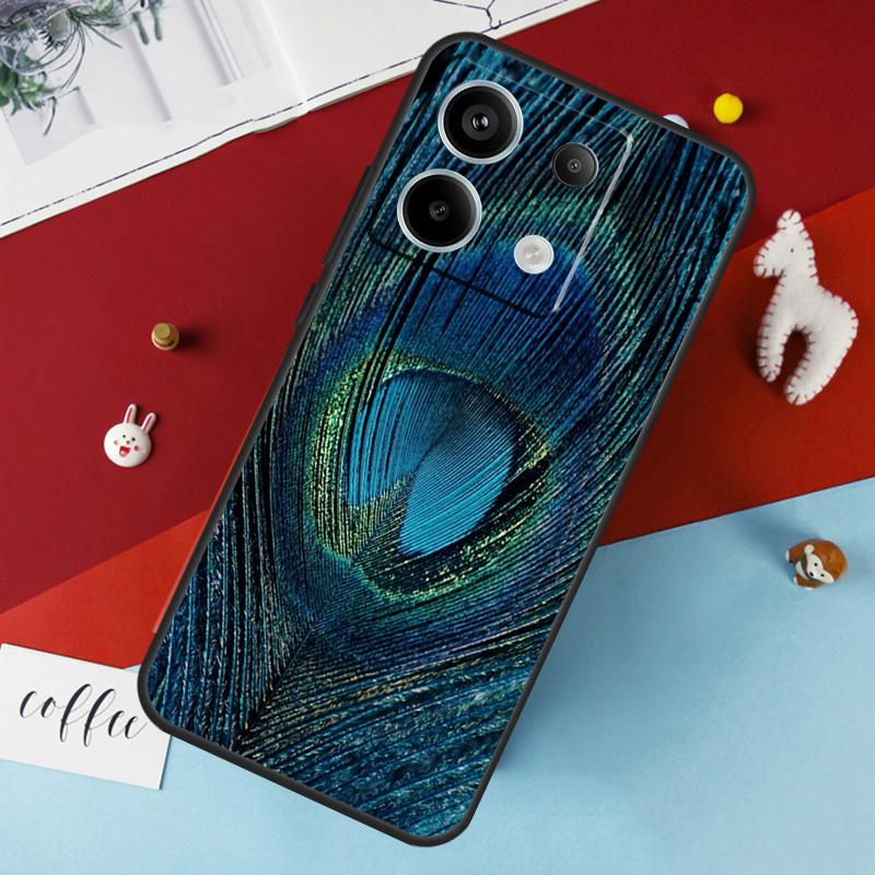 Bird Peacock Feather Case For Xiaomi Redmi Note 14 12 11 10 13 Pro 15 Pro Plus Redmi 15 14C 10C 12C 13C 15C Cover