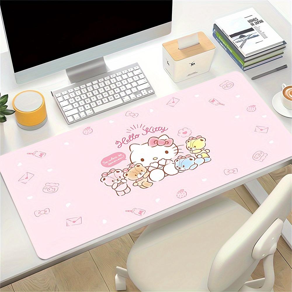 Hello Kitty, Cute Bears Themed XXL Mouse Pad - Non-slip Rubber Desk Mat for Gaming and Office Use, Multi-Function Keyboard and Mouse Pad, Id