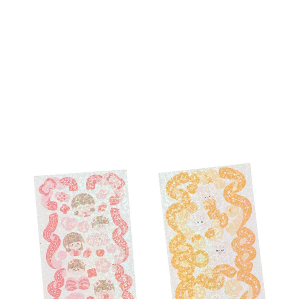 Sticker Decorative Stickers Stickey Stationery Ribbon Stickers Set Hand Account Decoration