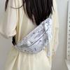 Fashionable Gray Red Blue Pink Ink-wash Chest Bag Ideal For Sports And Cycling