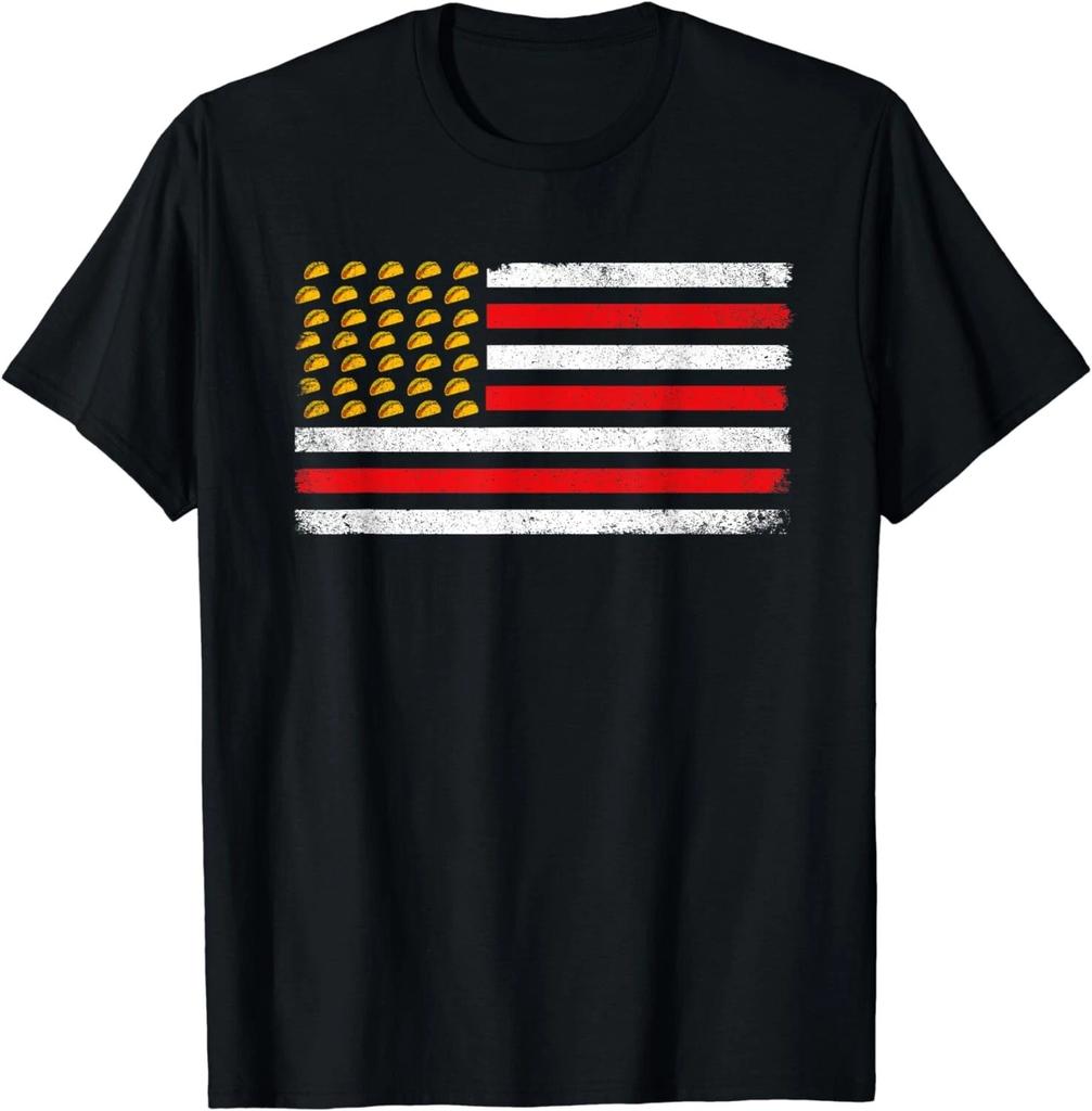 American US Flag Cinco De Mayo Vintage Mexican Taco Bout Gift Unisex T-Shirt