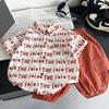 Jungen kurzärmeliges zweiteiliges Set 0-5 Jahre Kinder rotes Hemd mit Buchstabenaufdruck + lässige Shorts Kinder Mode Set