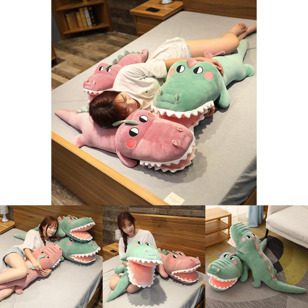 Entzückendes übergroßes Krokodil Plüschkissen Weiches Stofftier Spielzeug Kuschelfreund