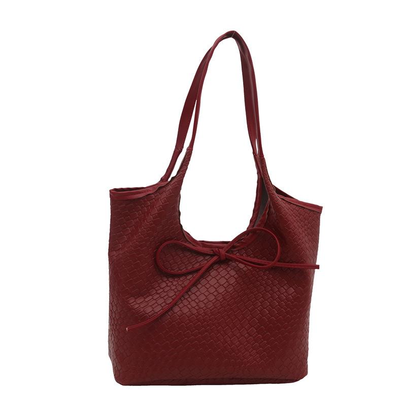 Woven bags women's bags fashion versatile shoulder handbags niche design retro armpit bags