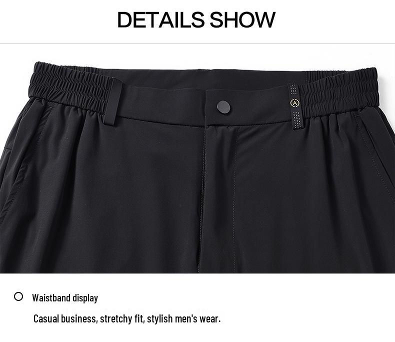 Men's High-End Ice Silk Elastic Casual Summer Pants