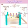 Wooden Hammering Bench For Toddlers With Colorful Design For Handeye Coordination Learning
