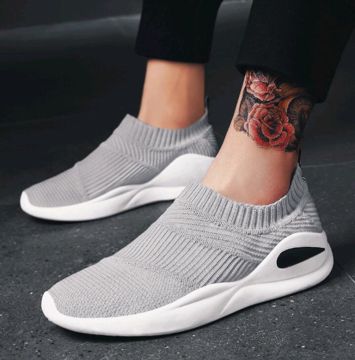 Men Casual Shoes Fashion Men Shoes Spring Summer Mesh Lovers Unisex Fly Weave Light Breathable Sock Shoes Gvy7