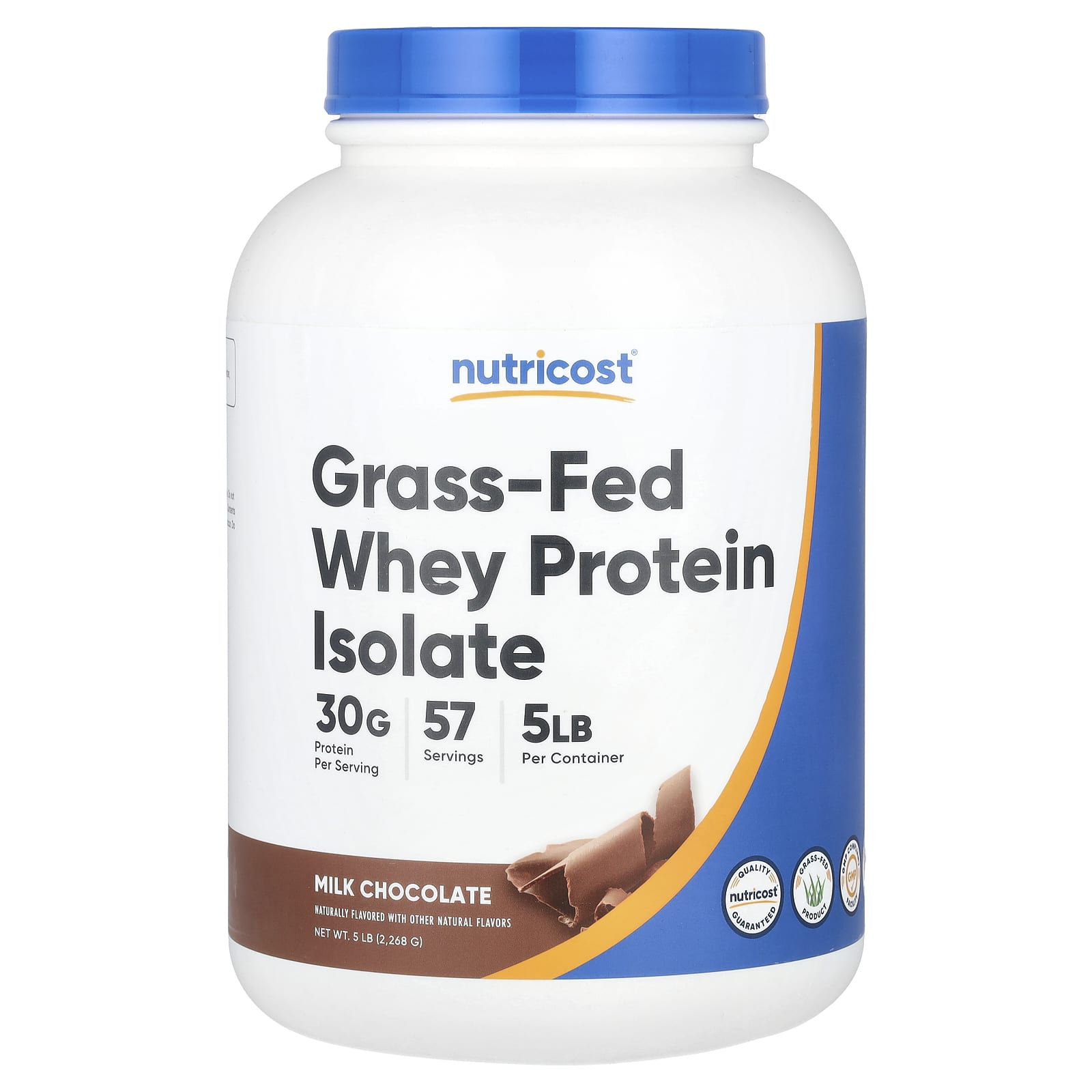

Grass-Fed Whey Protein Isolate, Milk Chocolate, 2,268G (5Lbs)