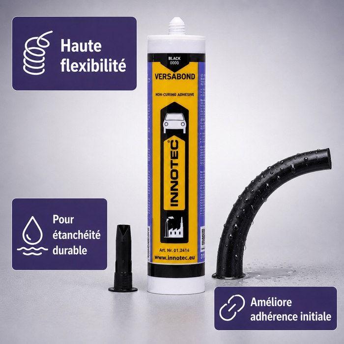 Mastic d'étanchéité - INNOTEC - 310 ml - Polyuréthane - Noir mat - Résistant UV