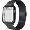 Milanese Loop + Case with Screen Protector for Apple Watch 1/2/3/4/5/6/SE 42/44MM, Black
