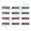 Carbon Fiber Car Stickers 700 800 900 Car Rear Trunk Emblem Badge Car Styling For Brabus Tailgate Decal Sticker Accessories