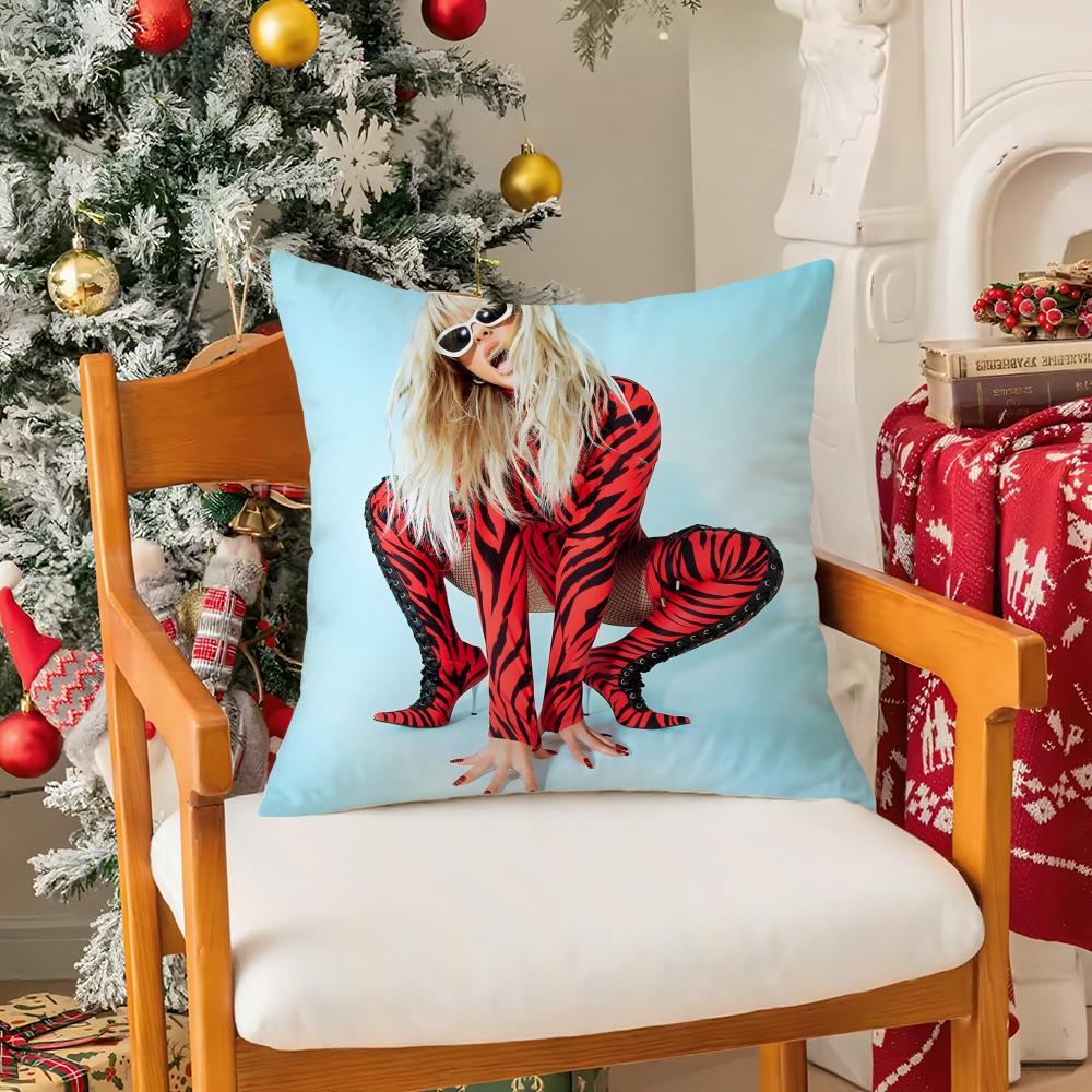 Music Personal BBebe Rexha SINGER Pillow Case Silky Short Plush With Invisible Zipper Dustproof Sofa Cushion Cover