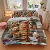 3pcs Anime Teddy Bear Bedding Set - Includes One Quilt Cover and Two Pillowcases (No Core) - Perfect for Bedroom and Guest Room Decoration,