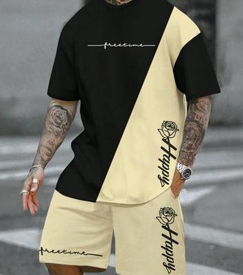 Size XXS-6XL 2-piece Vintage Printed Men's Short Sleeve Shorts Set Summer Casual Men's T-shirt Outdoor Sports Men's Beach Shorts