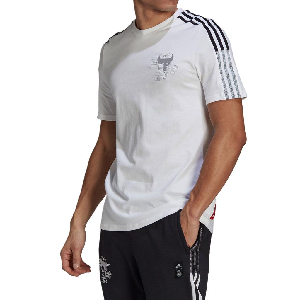 Adidas Breathable Comfortable Versatile Short Sleeve T-Shirt Men Tops White GL0041