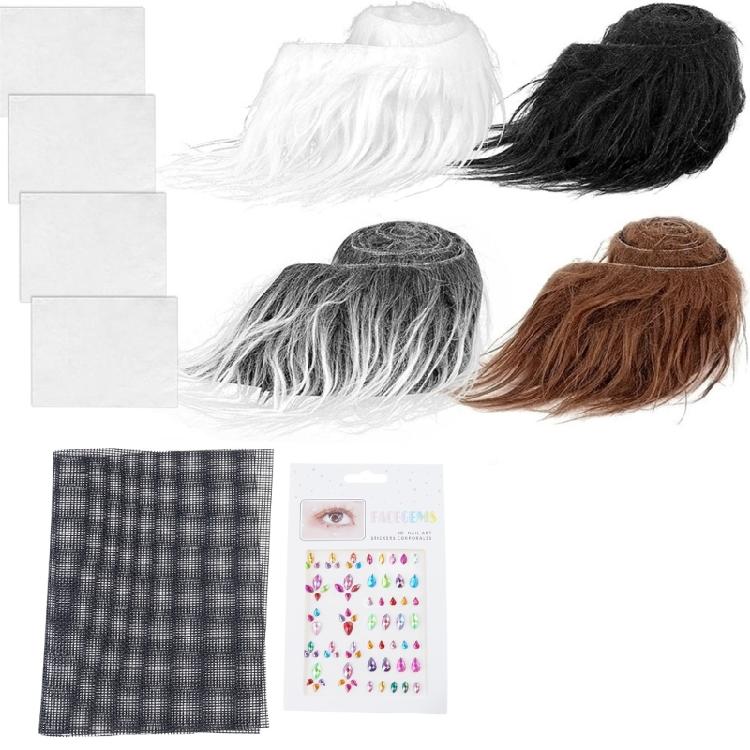 Cats  Foxes Mask with Furs Eye Mesh Felts Sheet Therians Dress Up Mask to Paint for Halloween Masquerade Cosplay Party