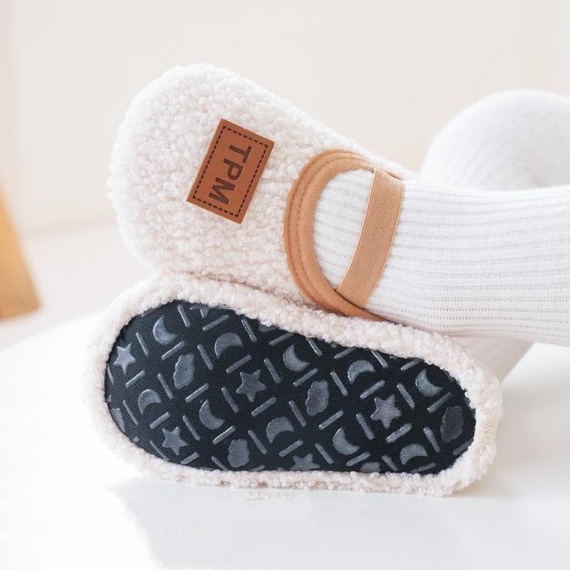 Autumn Winter Children Slippers Toddler Plush Floor Socks Boy Girl Soft Sole Anti-slip Walking Shoes Indoor Home Kids Shoes