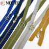 5Pcs Meetee 3# 15-30cm Metal Zippers Bags Closed End Auto Lock Zipper for Clothes Repair Kit DIY Sewing Material Accessories