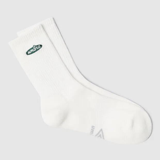 Women's Embroidered Logo Crew Socks White UR122CSC27