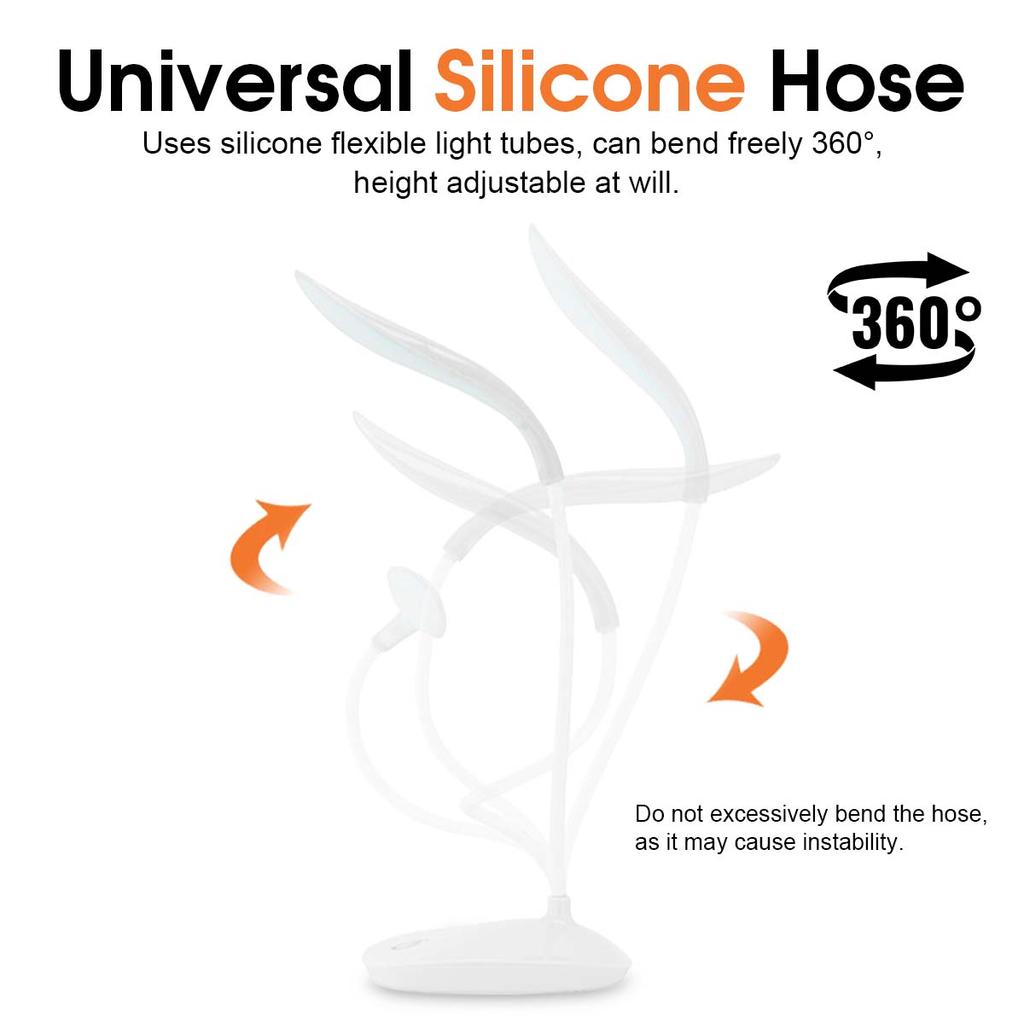 1PC Touch LED Desk Lamp Bedside Reading Lamp Dimmable Warm White Light with Flexible Gooseneck Portable Eye Protection