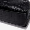 By Esquire Women Melia Croco Tote Bag Black
