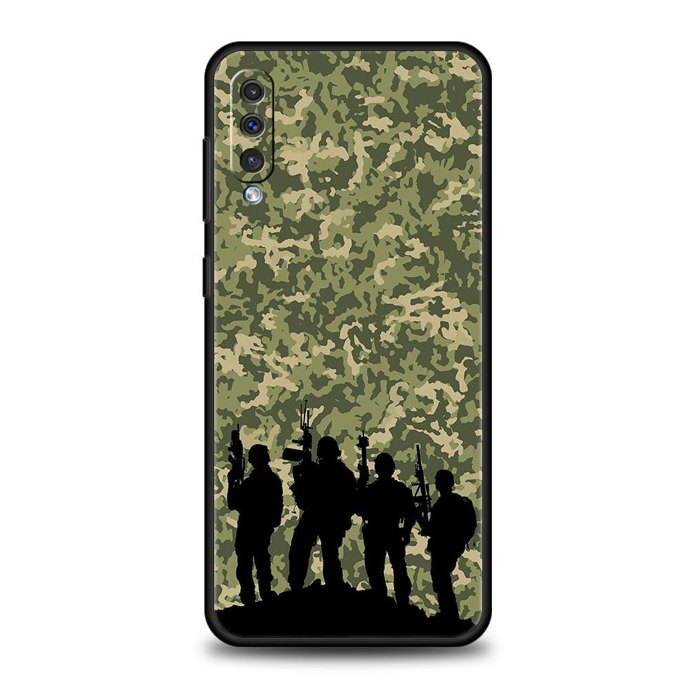 Custodia per Telefono Camouflage Stella dell'Esercito Per Samsung A56 A36 A26 A24 A12 A14 A16 A50 A70 A20E A22 A40 A34 A54 A42 A52 5G A04s A06 Cover