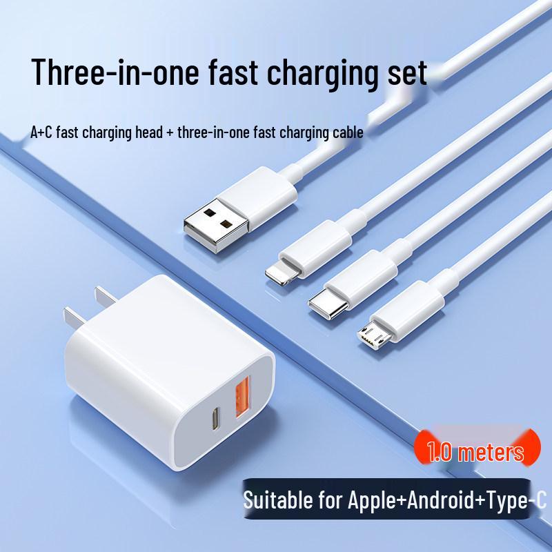 Boxin 120W 3-in-1 Fast Charging Cable for Apple & Android Devices