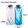 700 Ml Foldable Water Bottles Reusable Water Bottle Foldable Drinking Bottle Bag for Hiking, Adventure, Travel Pack of 4