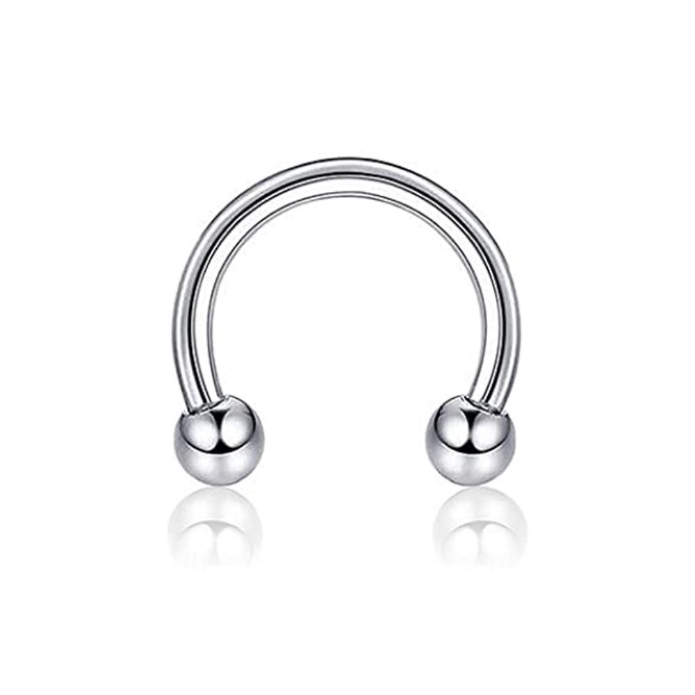36PCS Horseshoe Barbell Surgical Steel Nose Septum Rings Hoop Daith Earring Eyebrow Tragus Vertical Lip Piercing Jewelry