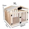 Wooden Transparent Pet House with Double Doors Indoor Dog Cat Crate Fence Stable Safe Houses for Small To Medium Cats Dogs