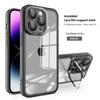 Luxury Metal Camera Protection Shockproof Armor Case For iPhone 14 13 12 11 Pro Max Folding Bracket 2in1 2023 Transparent Cover