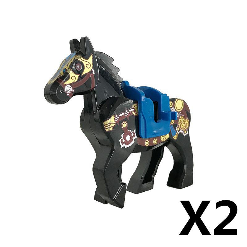 Medieval Castle Knight Building Block African Animal Elephant Tiger Camel Deer Bear Dragon Horse soldier Sheep Boar MOC Toy Gift