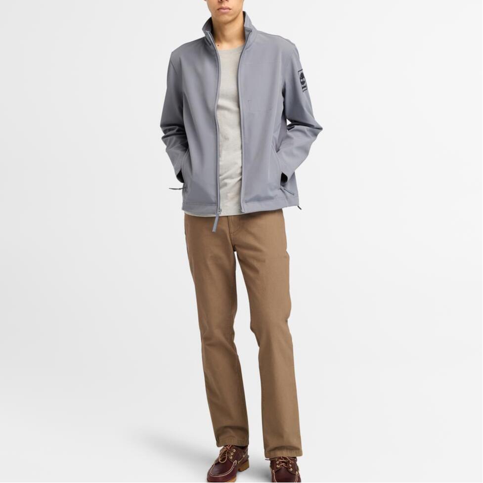 Timberland Stand Collar Warm Zipper Design Long Sleeve Jacket Men Jacket Blue A44UU-073