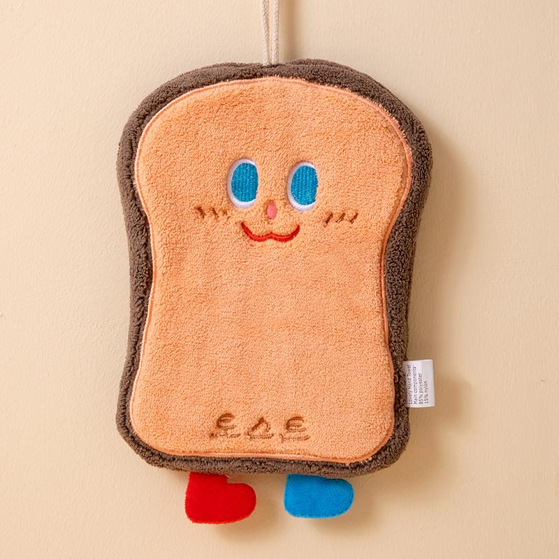 Cartoon Hanging Absorbent Hand Towel - Lint-Free for Bathroom & Kitchen