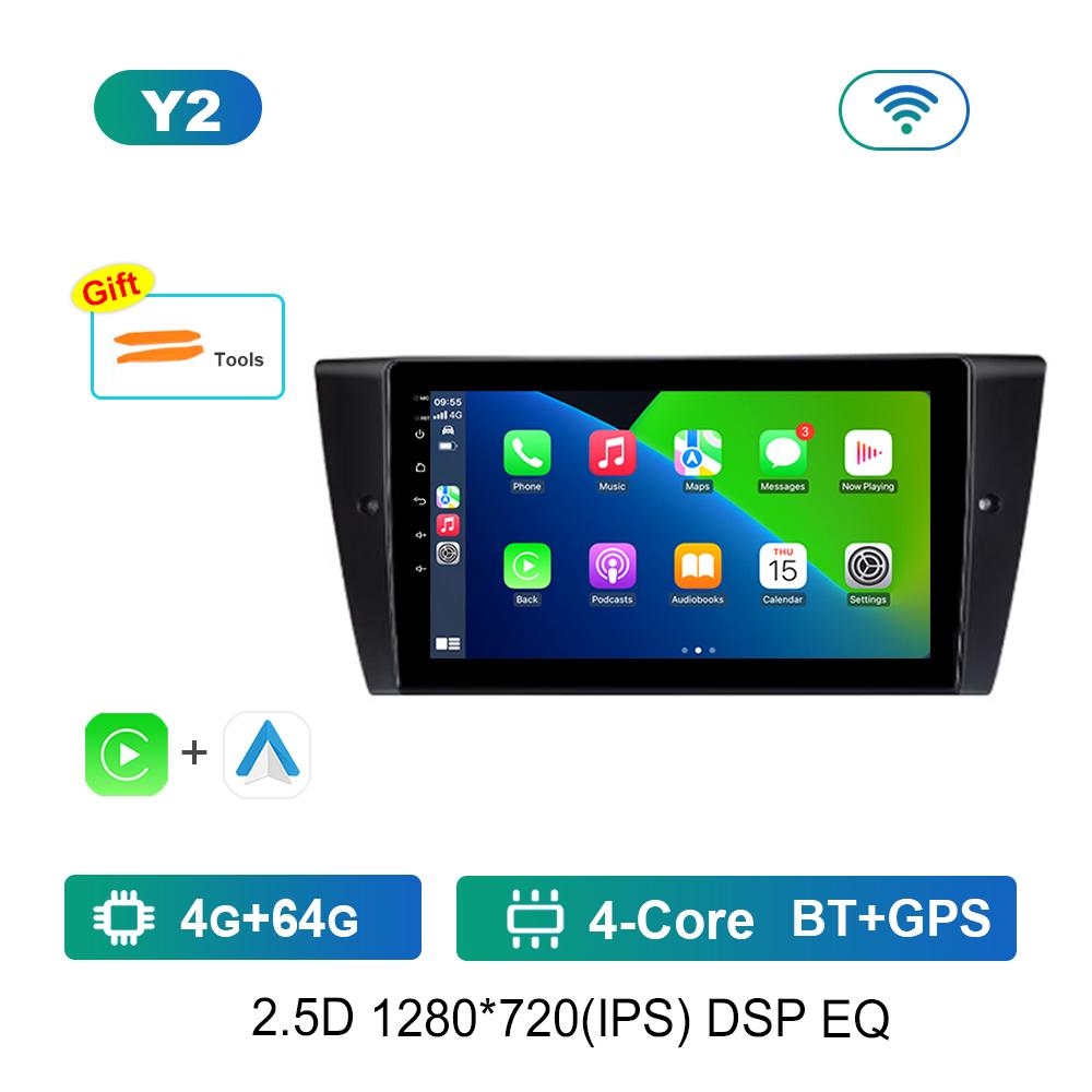 9 Inch for BMW 3-Series E90 E91 E92 E93 Android OS Car Audio Multimedia Player DSP Stereo Head Unit 4G Carplay IPS Screen WiFi