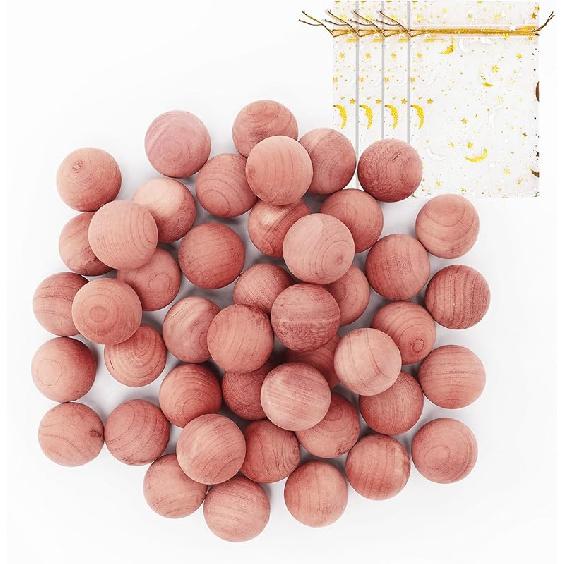 Homode Cedar Blocks for Clothes Storage, 50 Pcs Cedar Balls for Closets and Drawers, Scented Cedar Wood Chips Cedar Closet Freshener 1 Count (Pack of 50)