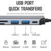 Adaptateur OTG rapide pour téléphone portable, tablette, ordinateur portable, répartiteur USB 3.0 Type-C, charge PD, hub USB C