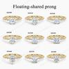 Light Luxury 18K Gold With 1 Carat Moissanite Ring With Pure 9/10/14 K Gold Ring