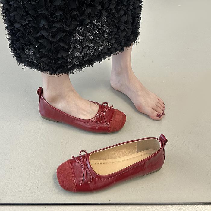 New Style Luxury Women's Retro Suede Flats Split Hoof Toe Boat Shoes Femme Mary Jeans Ballerina Shoes Zapatos Mujer