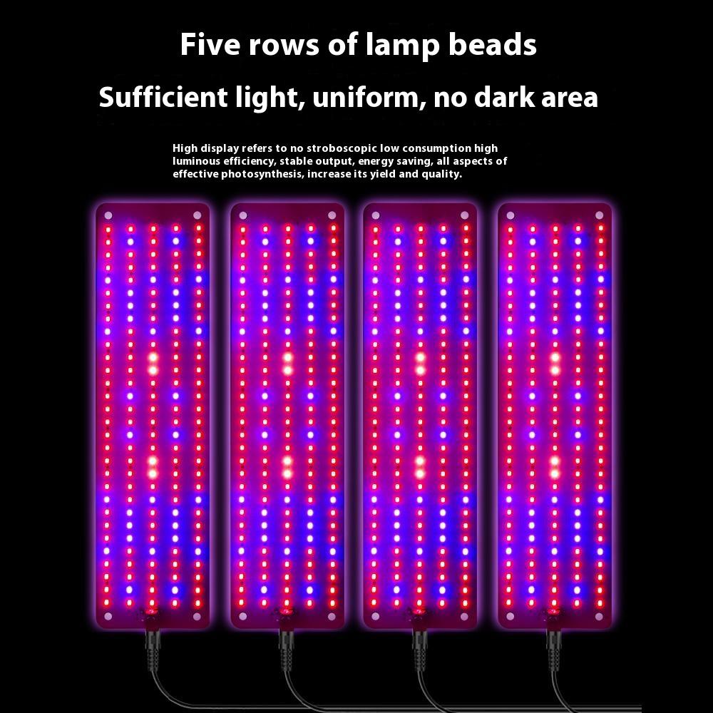 12V 4-Panel Plant Seedling Growth Light 6 Brightness Plant Shelf Fill Light,EU Plug